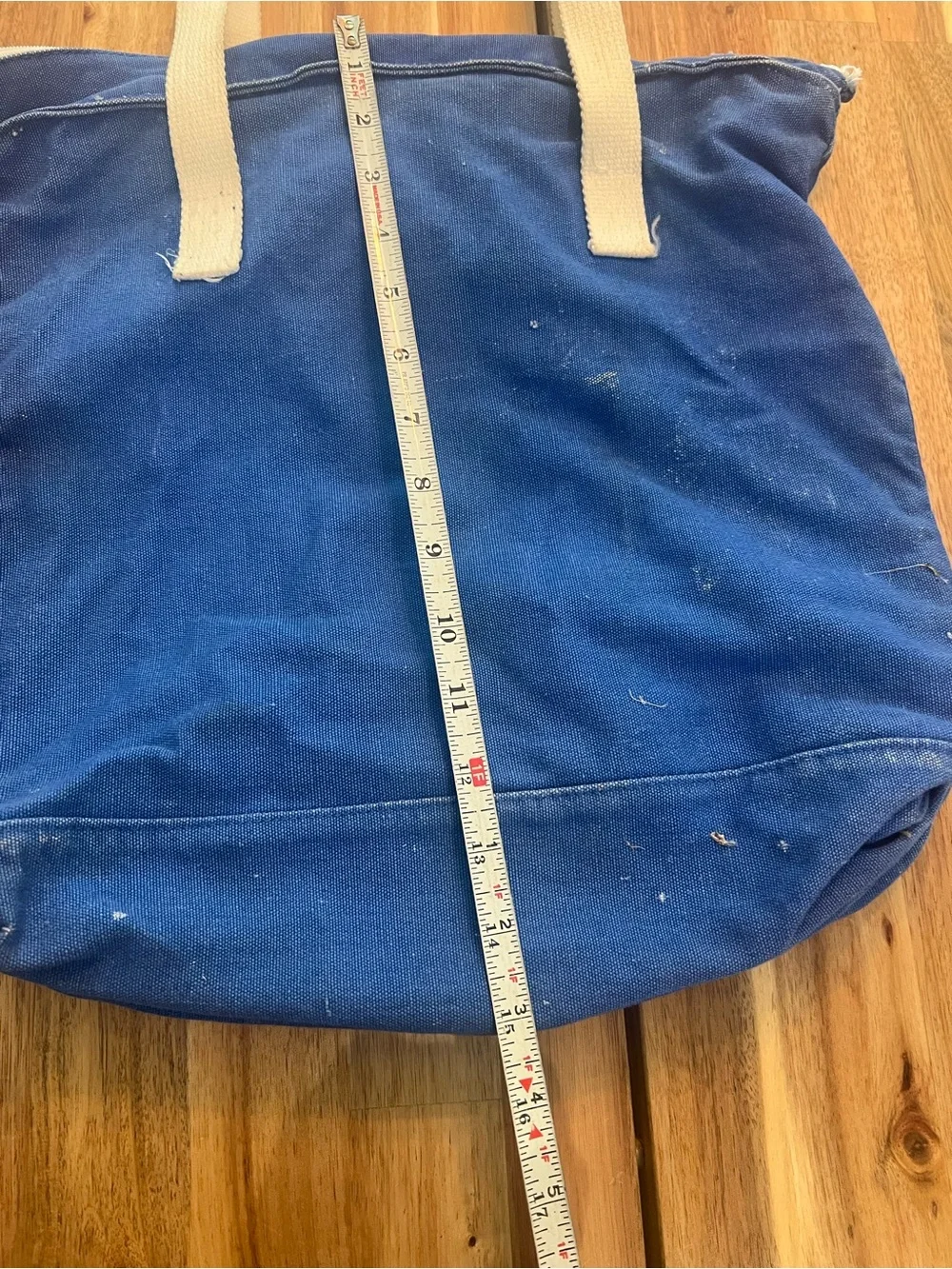 Vintage Gitano Blue canvas Tote Bag 80s 90s